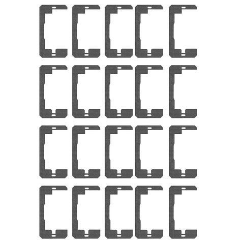Outlet Spacers and Wall Plate Shims 20 Piece Iron Set for Fixing Wobbly Receptacles in Home and Office Black Finish Easy Install