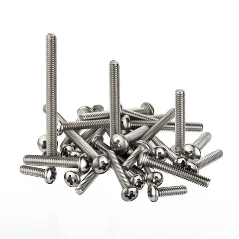 Electrical Screw Kit With 304 Stainless Steel Phillips Pan Head Machine Screws Sizes Six Thirty Two And Eight Thirty Two 120 Pieces