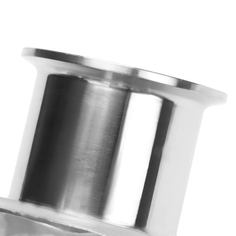 Sanitary diaphragm valve with silicone seal, 316L stainless steel, 2 inch tri-clamp flange, side view