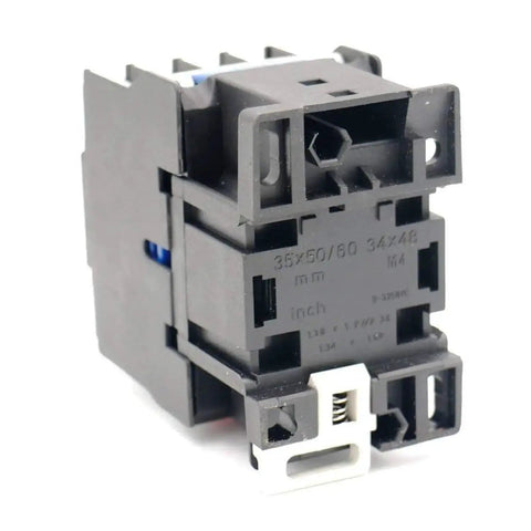 Close-up of AC Contactor 3 Pole With 1 Normally Open Contact, 110V AC Coil, 50/60Hz, 660V Ui, 25A Ith, CJX2-0910 for industrial control.