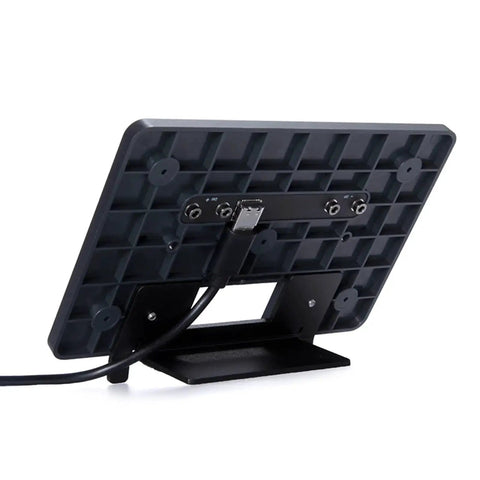 Rear view of Fast Charge USB Dock Stand for 3D Printers Backplate Mount with cable connection and sturdy base.