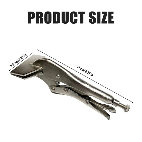 Adjustable Locking Pliers For Sheet Metal 8 Inch Flat Head Duckbill Clamp Carbon Steel Construction With Quick Release