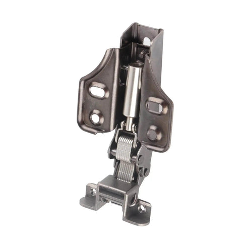 Soft Close Hydraulic Cabinet Hinge With Adjustable Base No Slam Quiet Opening Black Brushed Aluminum Frame Made From Cold Rolled Steel