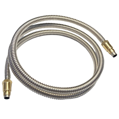 MCAMPAS Pilot Tube Assembly Kit, stainless steel braided flex hose, 1/4 in x 36 in with brass compression fittings on both ends