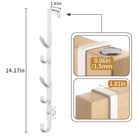 Metal Over The Door Hooks For Hanging And Organizing Purses Coats Hats Towels And Clothes Ideal For Bathroom Closet And Shower
