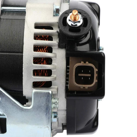 12V 100Amp Car Alternator Replacement For Scion xB 2008 2013 Toyota Camry 2007 2009 Corolla 2009 2010 Matrix 2009 2013 And Pontiac Vibe 2009 2010 CW 7 Groove Pulley OEM 11195N 400-52167R Direct Fit Plug And Play Ready To Roll close-up view