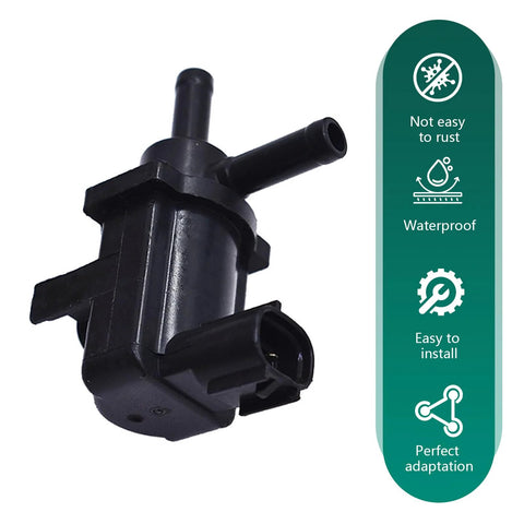 Polcatay black vacuum switch valve, high-temperature resistant automotive part with 2-pin plug for Toyota models.