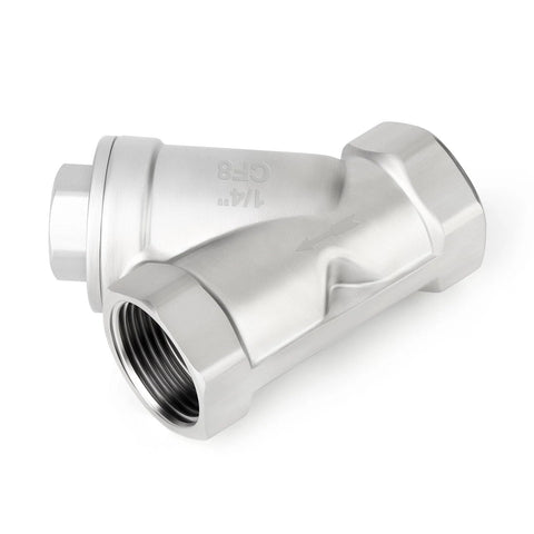 TAISHER 1/4 in NPT female WYE check valve, stainless steel CF8 (304)