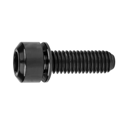 Titanium Bike Stem Bolts M5x16 18 20mm Socket Cap Head Screws With Washers Pack Of 6 Black Grade 5 6AL4V Ultralight Strength
