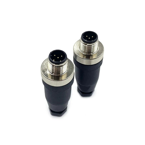 M12 5 Pin A Code Male Connector IP67 Waterproof Rugged Unshielded Straight Type Sensor Connector for PG7 Cable Field Adapter