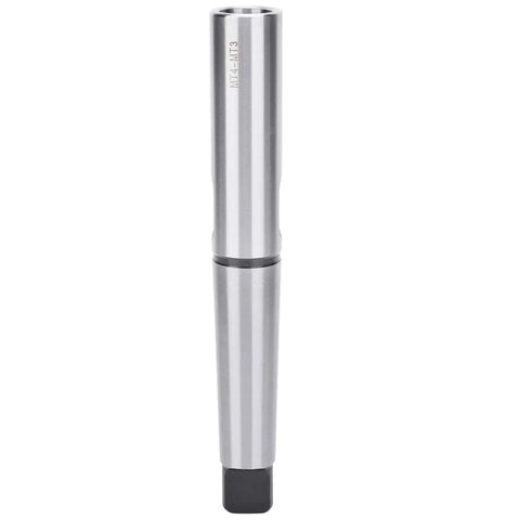 Morse taper drill sleeve reducing adapter MT4-MT3 for lathe/milling, lengthened high-speed steel, silver metal