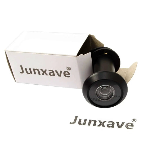 Ultra HD Door Peephole Viewer Built Tough In Solid Brass With Heavy Duty Rotating Privacy Cover, 200 Degree Wide Angle Lens Black