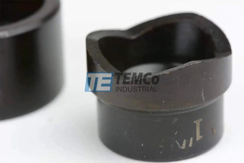 Close-up of 1 Inch Conduit Punch And Die Set For Hydraulic Knockout Driver 3 Quarter 16 Thread with black oxide finish