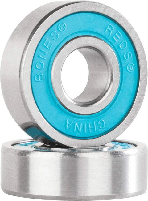 Bones Reds skateboard bearings with blue seals, 8-pack