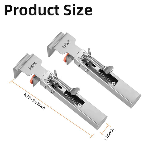 Two Pack Drawer Front Installation Clamps With Quick Install Clips Adjustable Width From 21 Mm To 50 Mm in metal