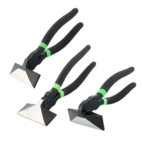 3 Piece Folding Sheet Metal Bender Pliers Set 8 Inch With 3 Inch Wide Heads 90mm for precise metal bending heavy duty pliers
