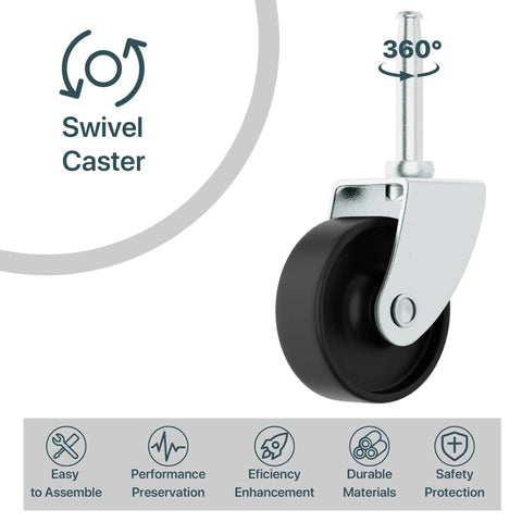 Two Pack Replacement Caster Wheels For Wet Dry Vacuum Cleaners Compatible With Ridgid Craftsman DeWALT Models 12293 Shop Vac Parts