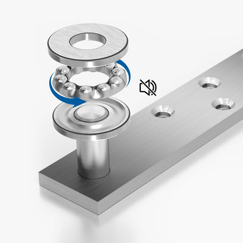 Hidden Door Pivot Hinges Stainless Steel Heavy Duty Hinge Kit for Wood Doors and Secret Doors 304 Stainless Steel No Rust Up To 330 Lbs