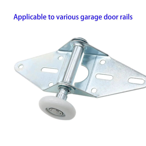 2 Pack Nylon Garage Door Rollers With 1.8 Inch Wheels And 4 Inch Stems, bracket view for smooth, low noise operation