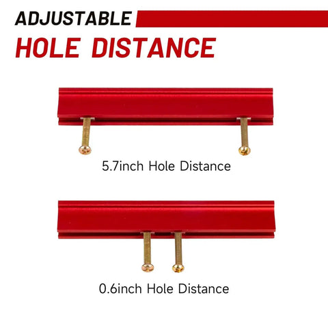 Adjustable hole distance detail for 10 Pieces Adjustable Drawer Pulls And Cabinet Handles Center To Center 1 Inch To 4 Inches Zinc Alloy