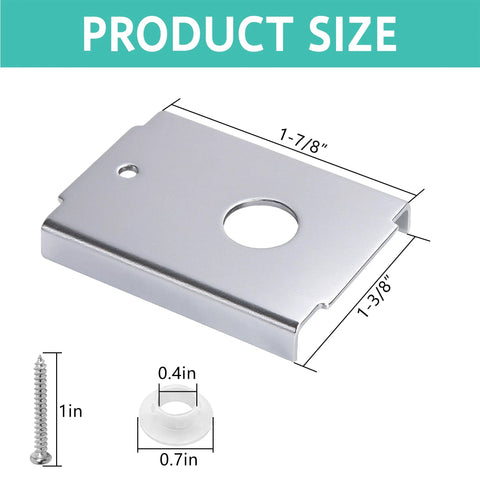 Four Pack Bifold Door Repair Bracket Kit For One And Three Eighths Inch Doors Stainless Steel Durable Hardware product size view