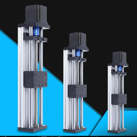 High Precision Linear Rail Stage With 100mm 200mm 300mm Travel Square Rails Mini Slide Table And NEMA 23 Stepper Motor