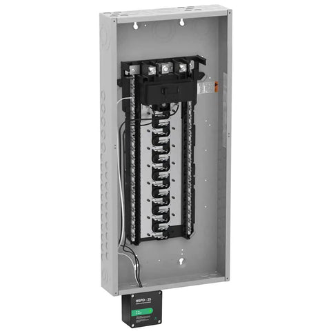 Ultimate Home Surge Guard Type 1 SPD Whole House Surge Protector for 120 and 240V AC mounted next to a circuit breaker panel