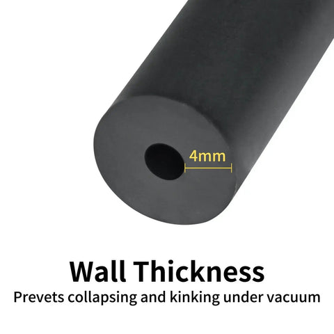Matte Black Silicone Vacuum Hose Kit 10 Ft With 6 Pieces And 12 Sizes Includes All The Right Sizes For Vacuum Lines wall thickness