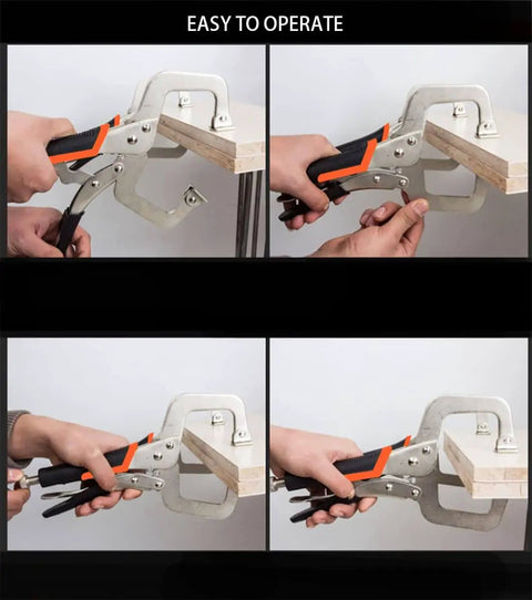 Heavy Duty 6 Inch C Clamp Face Clamp With Swivel Pads Locking Pliers for precise woodworking and welding alignment