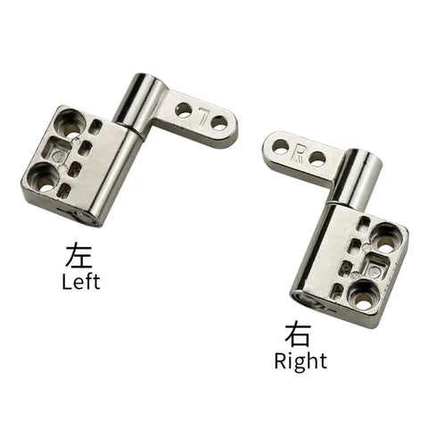 Left and right zinc alloy damping cabinet hinges with 360° torque shafts; silver metal hardware.