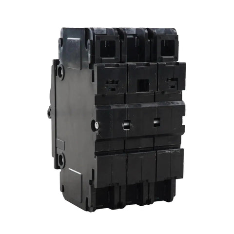 Side view of AC Miniature Circuit Breaker 60 Amp 120 To 240 Volts Three Pole DIN Rail Mount 35 mm UL 489 Listed Heavy Duty MCB HCB1U 60.