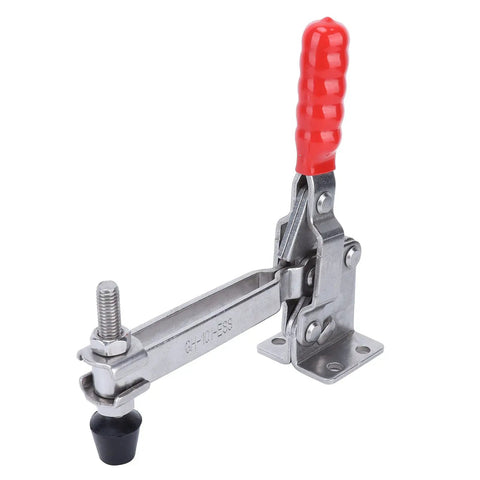 Quick Release Toggle Clamp For Jigs And Workbenches With Plastic Handle Guard Fast Clamping For Welding Woodworking And Metal Work Safe Reliable Hold Down Fixture For Circuit Boards And Metal Plates