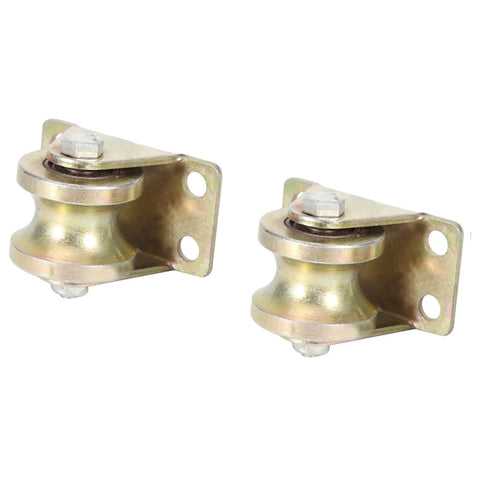 Two 32mm Sliding Gate Roller Set, U Type Groove Wheel Track Rail for Industrial Machines, Carts, Doors, Wear-Resistant Steel