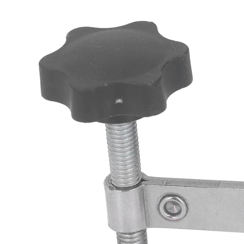 Close-up of the knob on a Stainless Steel Toggle Clamp With Antislip Rubber Tips Arrow Storage Case Hold Down Clamps For 35mm Hinges.
