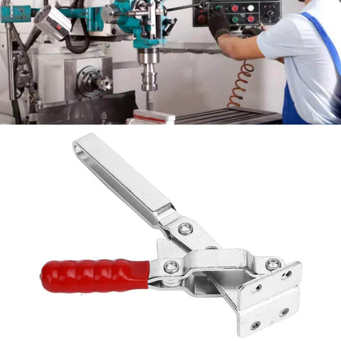 Two-Piece Long Arm Push Pull Toggle Clamp Set For Welding And Woodworking Jigs And Fixtures With Quick Release Lever Vertical Workpiece Fixation Beefy Heavy-Duty Build Easy Clamp And Release For Precise, Repeatable Fixturing