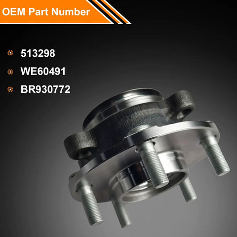 Beefed-Up Front Wheel Hub And Bearing Assembly Set With ABS For 2008 2013 Rogue 2014 2015 Rogue Select And 2008 2012 Sentra