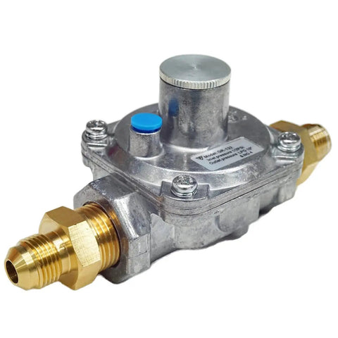 Dual Fuel Gas Regulator For Natural Gas And LPG Convertible, 1/2 Inch NPT Inlet, 5 To 10 Inch Water Column Outlet, brass adapters