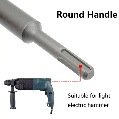Close-up of SDS Plus shank of Durable 2 Inch Concrete Hole Saw Cutter With SDS Plus Shank And 202mm Connecting Rod For Fast Clean Drilling