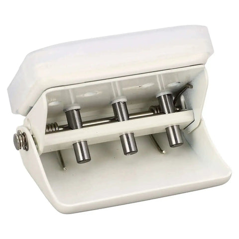 3 Hole Punch Handheld Metal Round Punch For Do It Yourself Binders Notebooks And Scrapbooks 5 Sheet Capacity open view