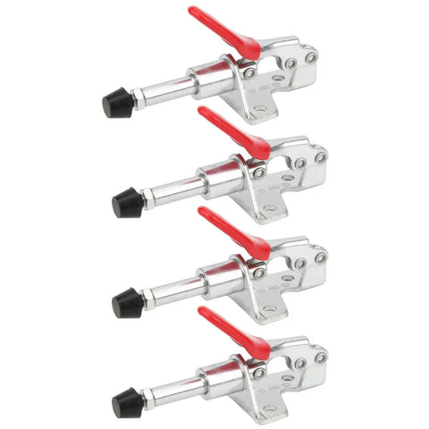 4-Piece Push-Pull Toggle Clamp Set With Quick Release Fixed Handle Locking Tools For Woodworking Jigs Welding Fixtures