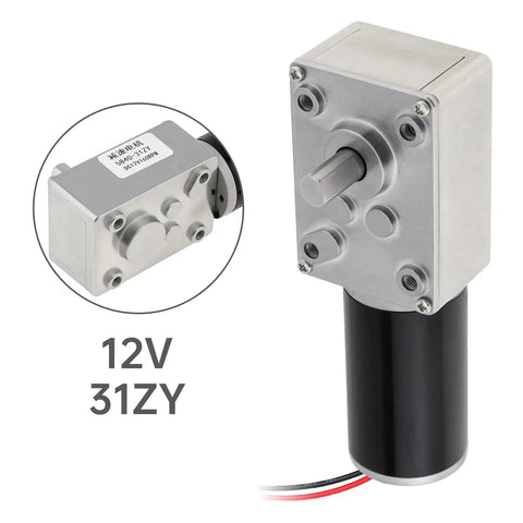Beefy 12V DC Worm Gear Motor With Bracket For Precision Slow Speed Control Self Locking 40 RPM 7W Permanent Magnet Reduction