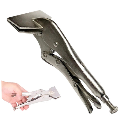 Locking Pliers For Welding And Metalworking, Adjustable 8 Inch Flat Head Sheet Metal Pliers, Carbon Steel Duckbill Clamps, Heavy Duty Hand Tool