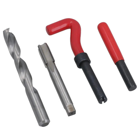 Drill bit, thread tap, insertion tool for M14 X 1.5mm Thread Repair Kit With Helicoil Inserts Damaged Thread Repair Set, pro grade tools.