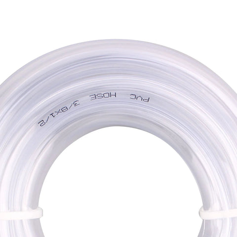 DERPIPE clear vinyl tubing, 3/8 in ID x 1/2 in OD, 3 m long, PVC hose for homebrewing siphon