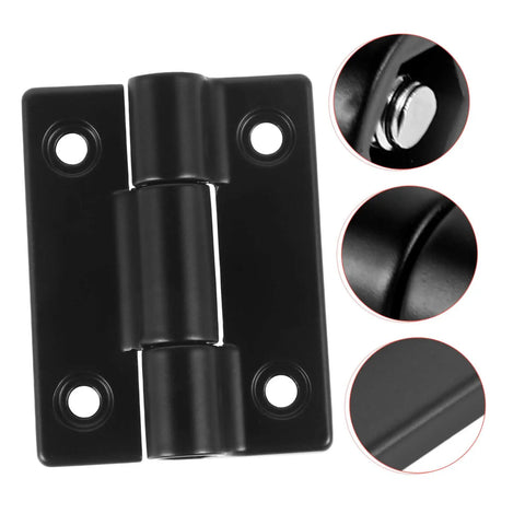 Close-up view of 4 Pack Adjustable Torque Damping Hinge Stops For Screen Doors And Cabinets with black finish.