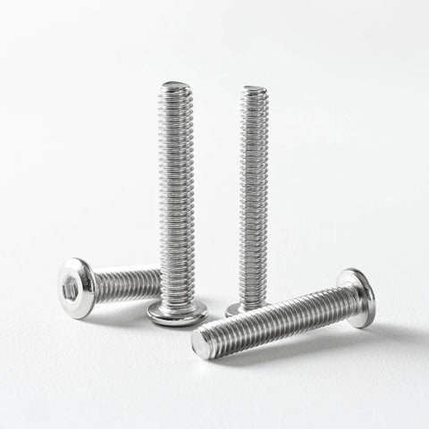 Flat Head Hex Socket Cap Screws Bolts Quarter Inch By Twenty Size, Three Quarter Inch Length, 304 Stainless Steel 18 8 Bright Finish