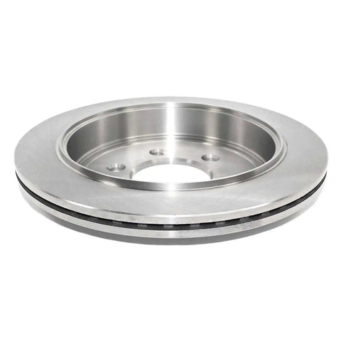 Rear beefed-up vented brake rotor with forged flange and induction-hardened raceways delivers precise ABS signaling
