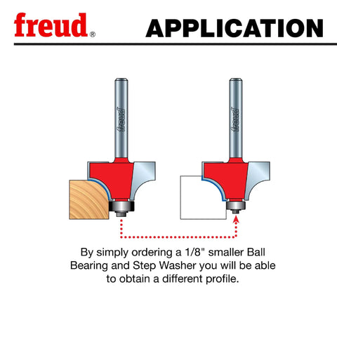 Illustration of Radius Rounding Router Bit With Perma Shield Coating And Quadra Cut Design Delivers A Flawless Finish