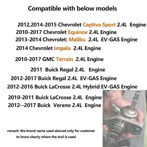 Fuel Pump Installation Gauge And Alignment Tool For 2.4L GM Engines Verifies Camshaft Lobe Base Circle Alignment Before High Pressure Pump Install Compatible With Chevy Equinox 2.4L Malibu 2.4L Captiva Sport 2.4L shown in use
