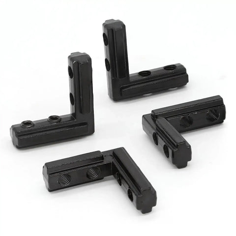 24 Pcs 1010 Series Inner Aluminum Extrusion Connectors With Screws L Brackets L Shape Inner Corner Joint Brackets
